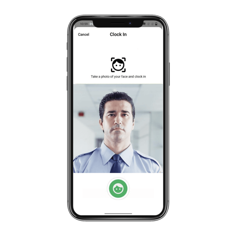 AI facial recognition mobile screen